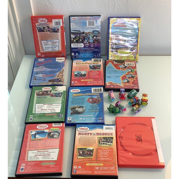 Thomas & Friends 11 DVD bundle with 8 trains toys EUC - Picture 7 of 8